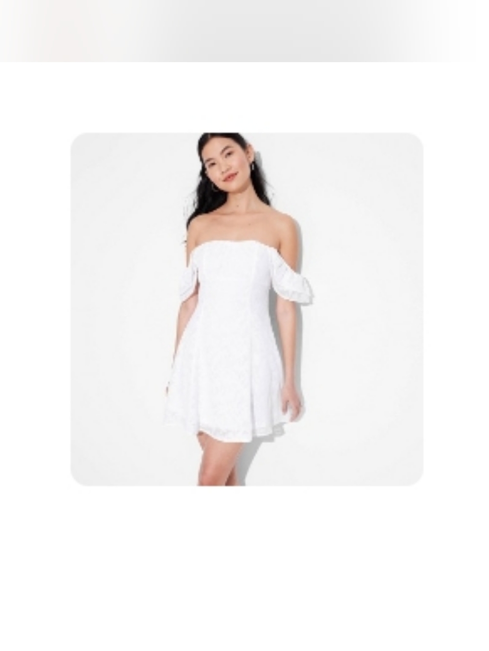 wild fable White Floral Textured Dress